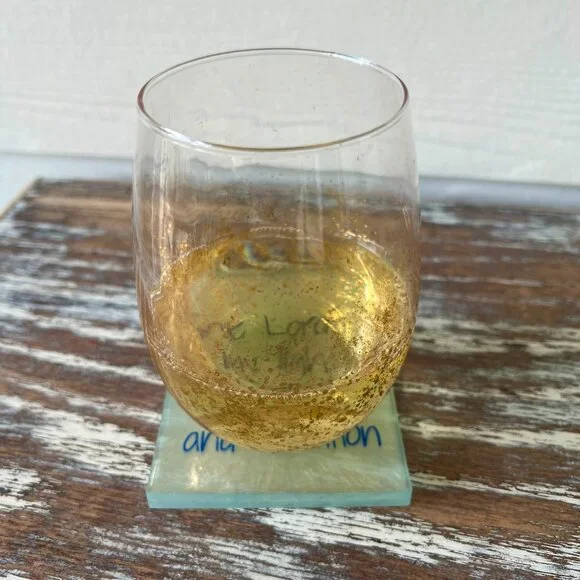 2pc Jesus is the Anchor of my Soul Resin Drink Coasters Set of 2 Lord Bible Lord - Picture 2 of 2